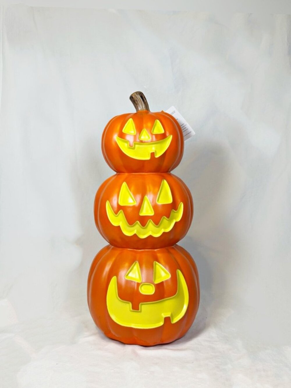 Hyde & EEK! Triple Stacked Pumpkins 20" Lighted Indoor Outdoor Halloween Decor